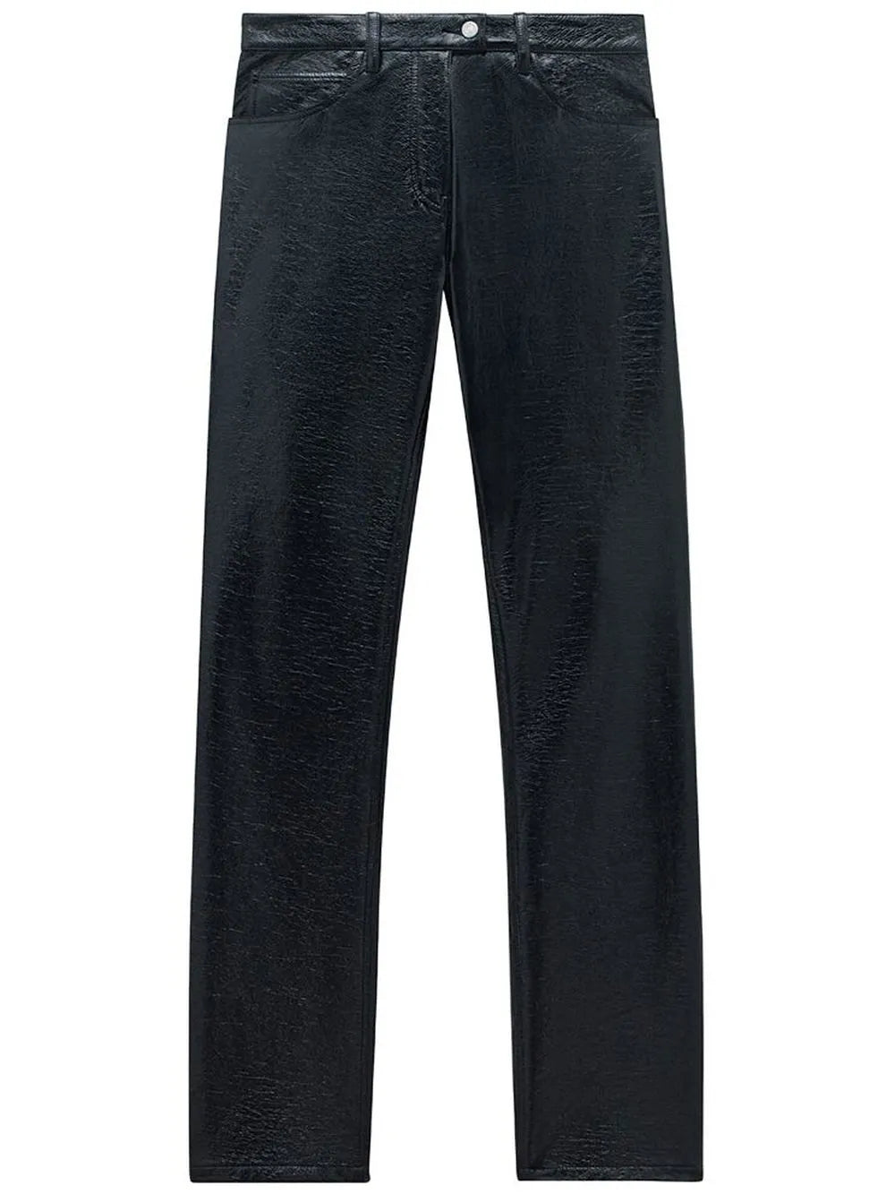 Straight-Leg Vinyl Trousers