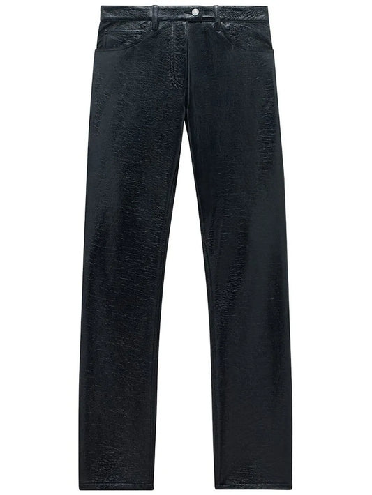 Straight-Leg Vinyl Trousers