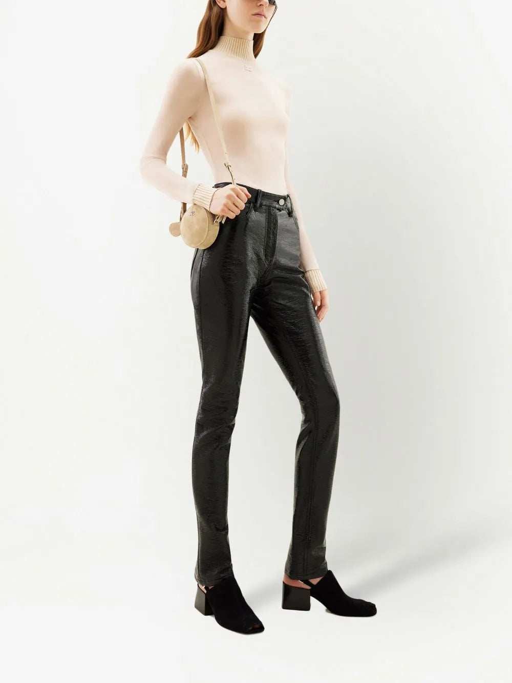 Straight-Leg Vinyl Trousers