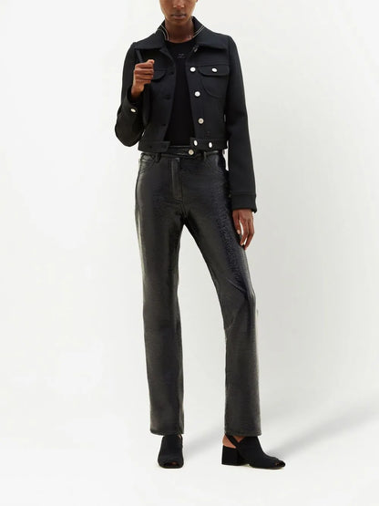 Straight-Leg Vinyl Trousers