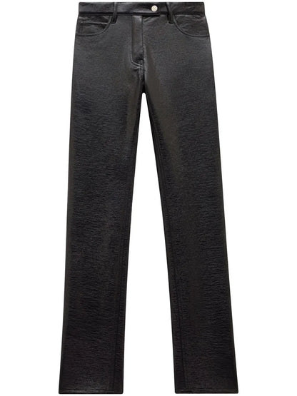 Straight-Leg Vinyl Trousers