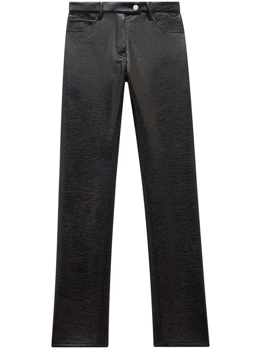 Straight-Leg Vinyl Trousers