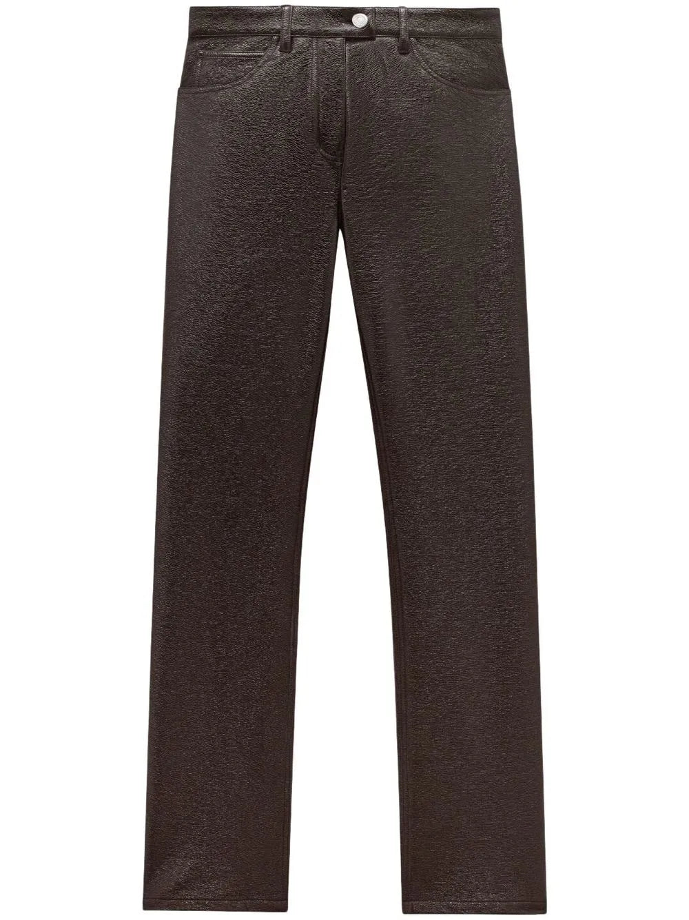 Straight-Leg Vinyl Trousers