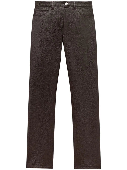 Straight-Leg Vinyl Trousers