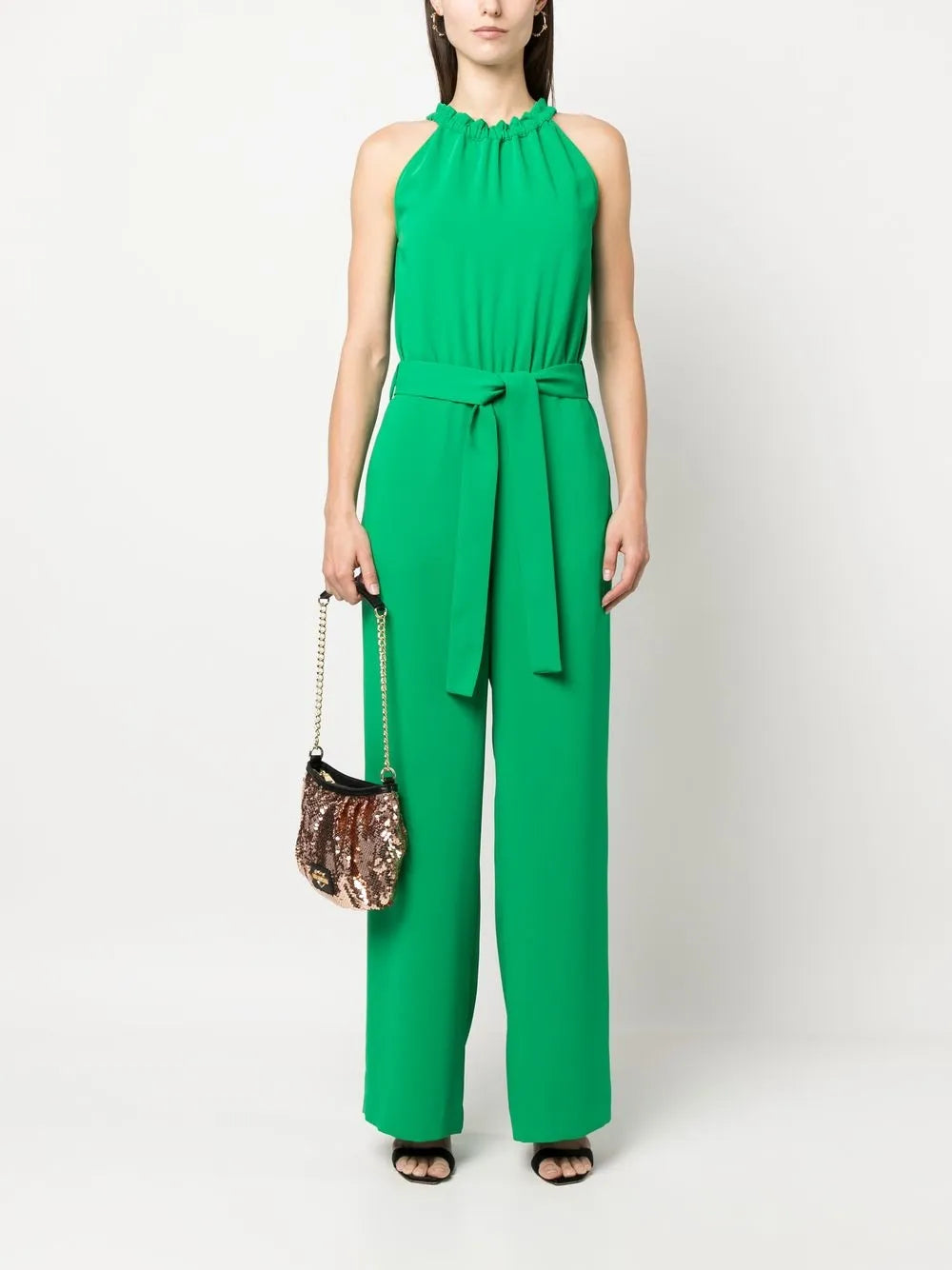 Belted Halterneck Jumpsuit