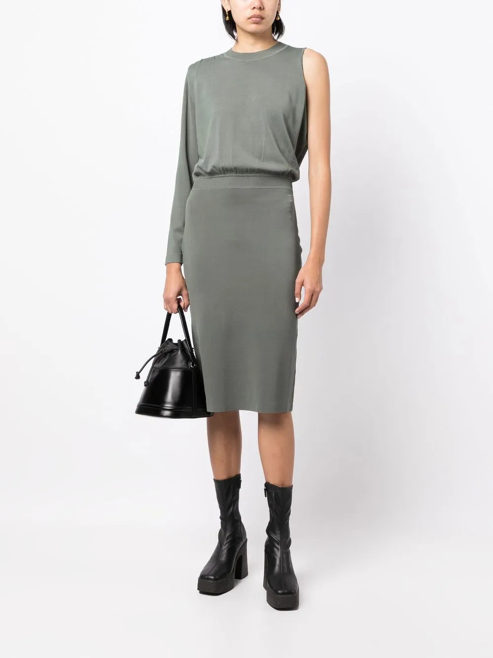 Asymmetric Knit Dress