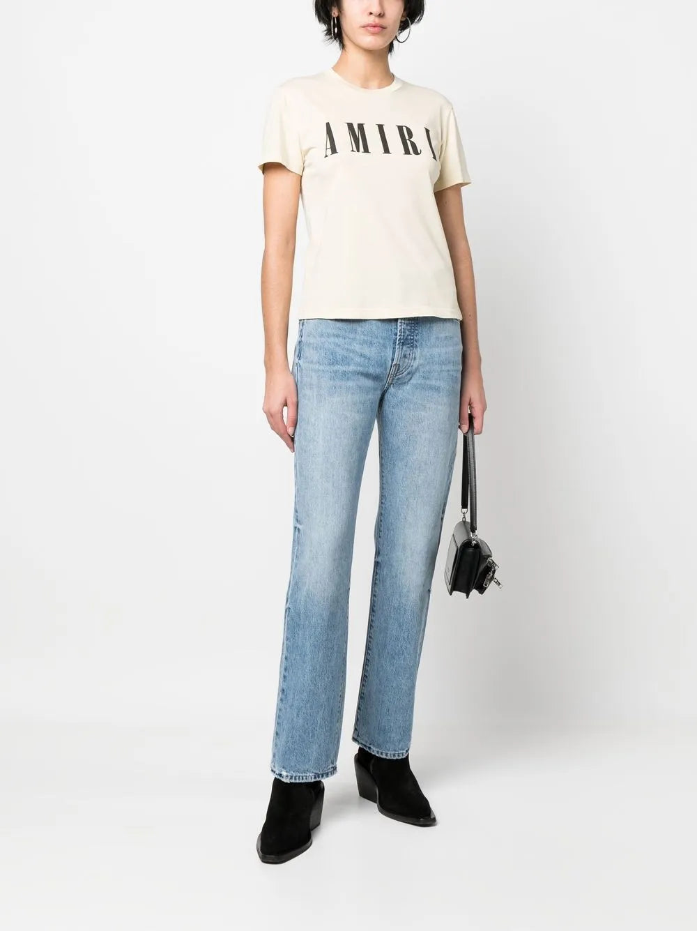 Stonewash Straight-Leg Jeans