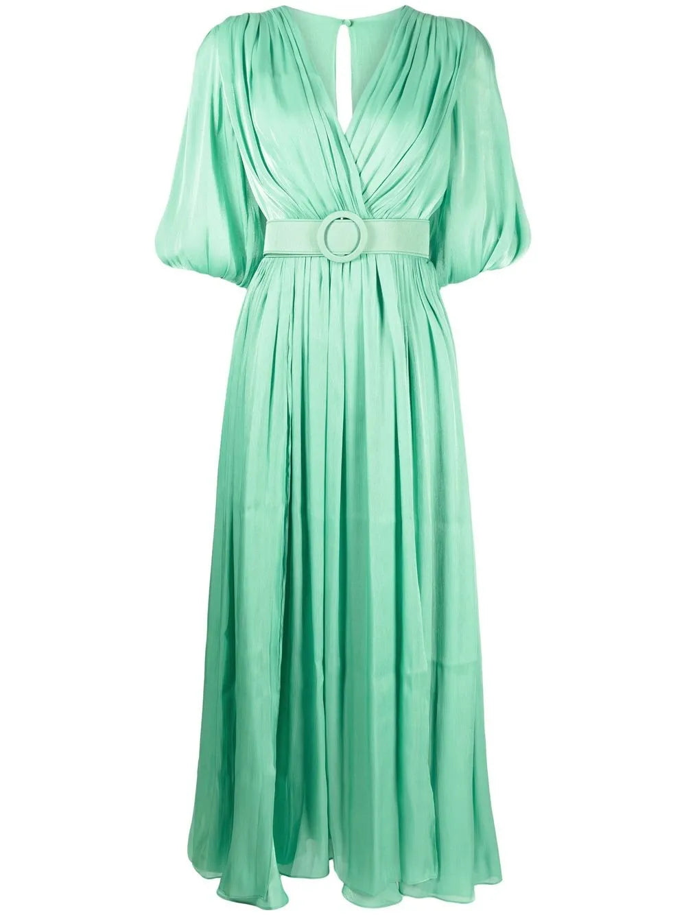 Draped Belted-Waist Dress