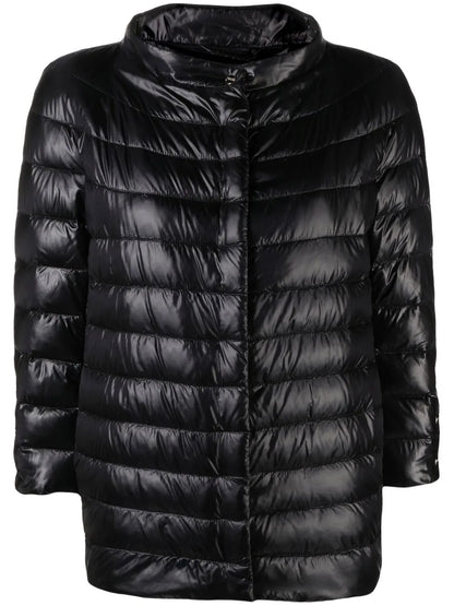 Mock-Neck Quilted Puffer Jacket