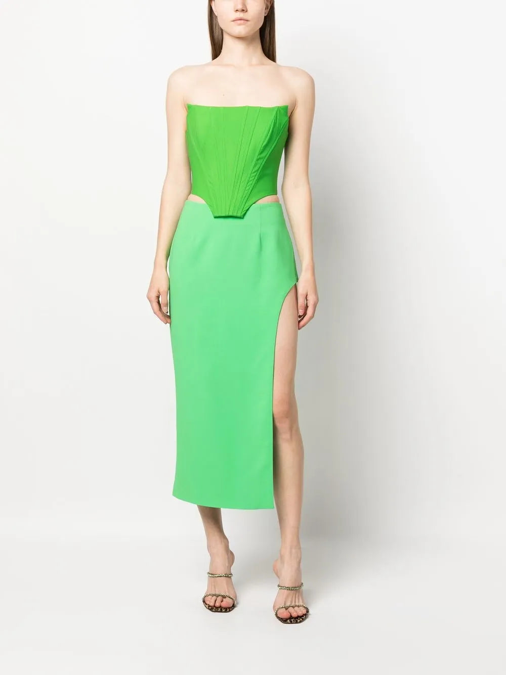 High-Waisted Side-Slit Skirt