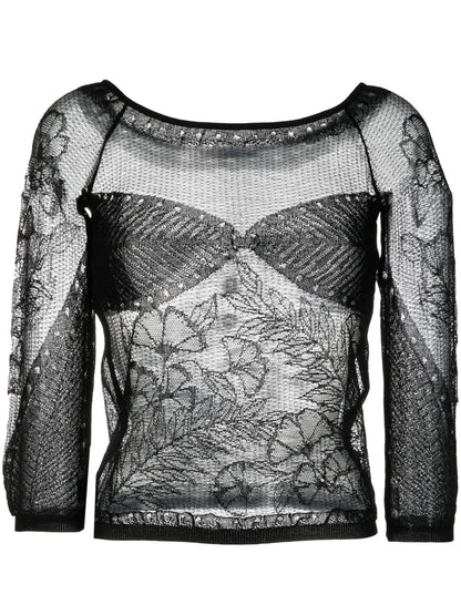 Semi-Sheer Knitted Top