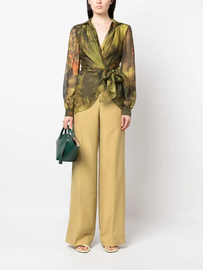 Wrap-Detailed Blouse