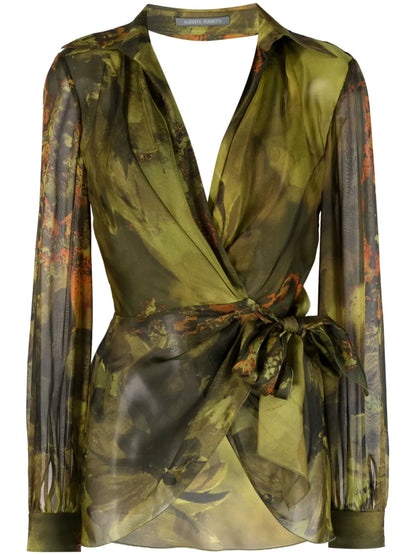 Wrap-Detailed Blouse