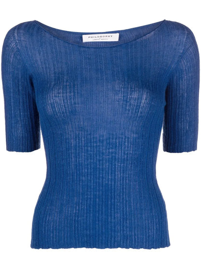 Ribbed-Knit Top