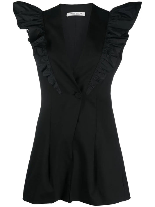 Ruffle Sleeves Romper