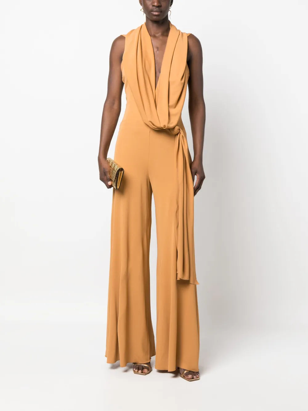 Cut-Out Draped Jumpsuit