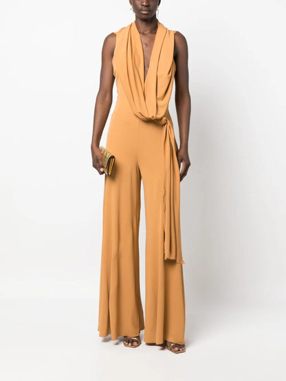 Cut-Out Draped Jumpsuit