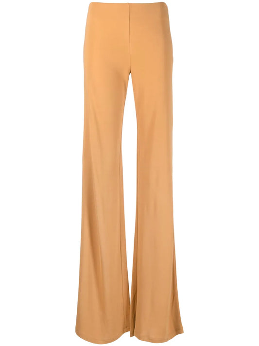 High-Waisted Flared Trousers