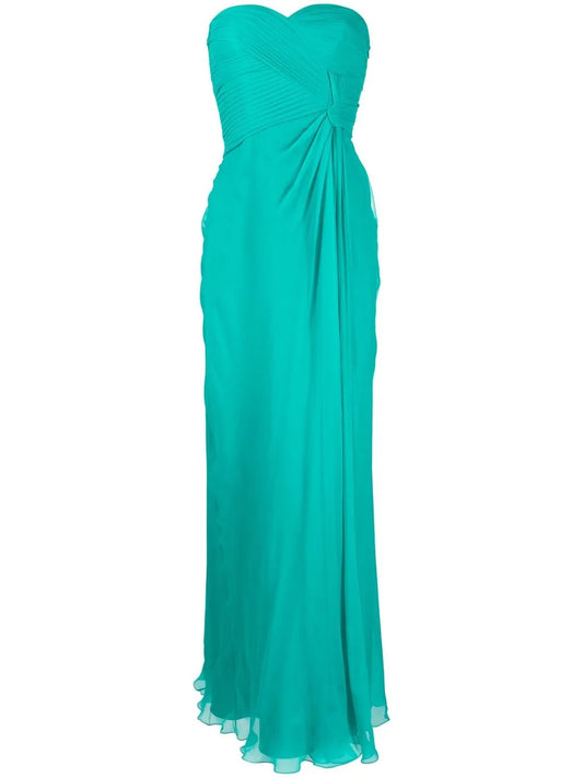 Gathered Strapless Gown