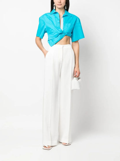 Straight-Leg Tailored Trousers