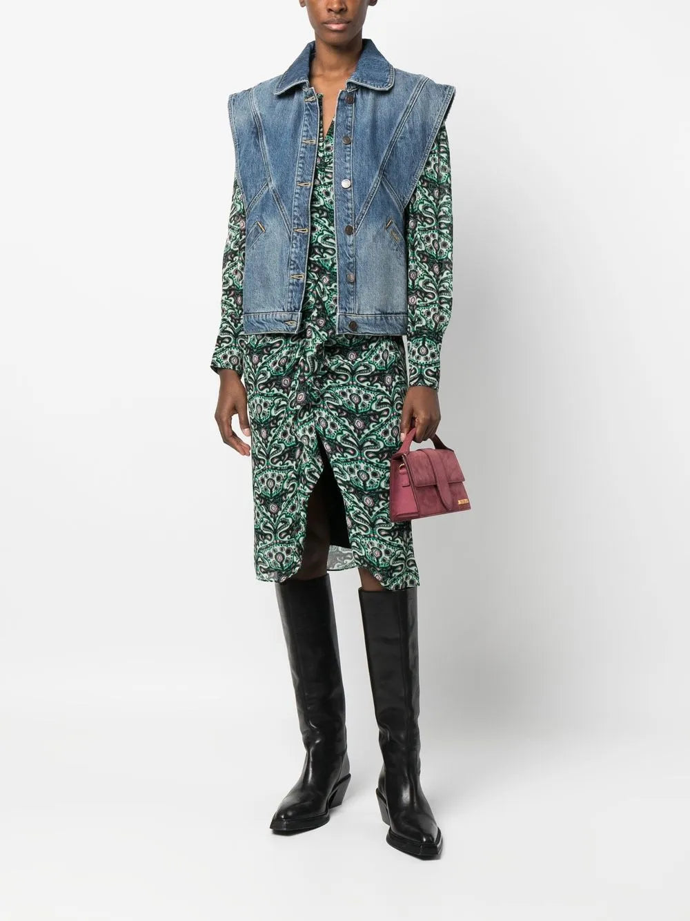 Button-Up Denim Vest