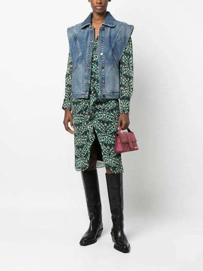 Button-Up Denim Vest