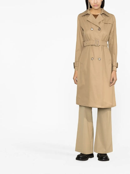 Belted Double-Breasted Trench Coat