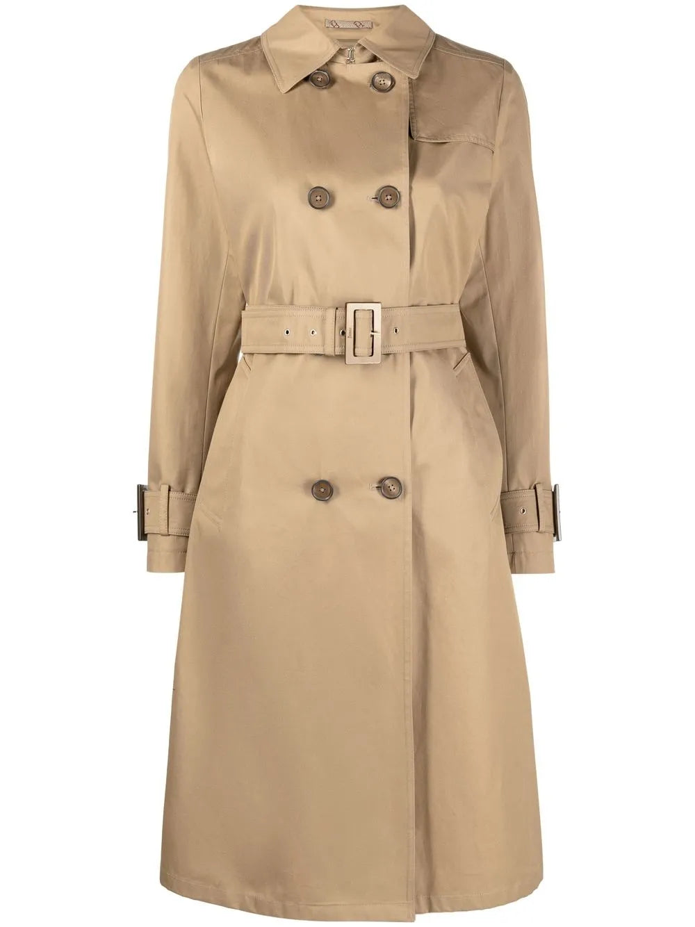 Belted Double-Breasted Trench Coat
