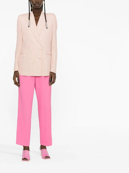 Peak-Lapels Double-Breasted Blazer