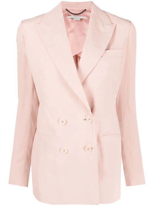 Peak-Lapels Double-Breasted Blazer