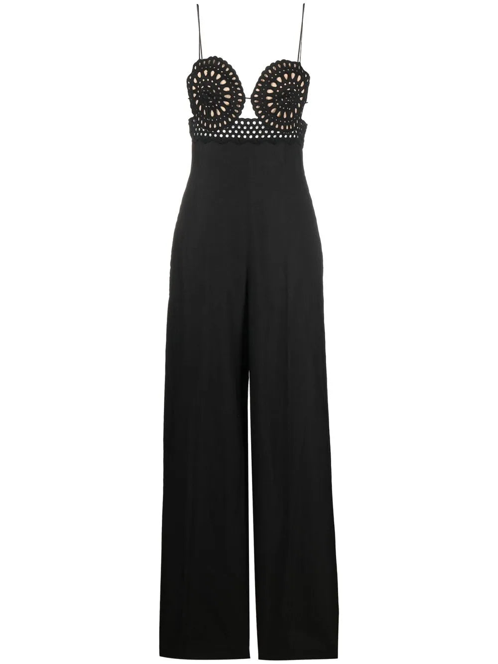 Broderie Anglais Flared-Leg Jumpsuit