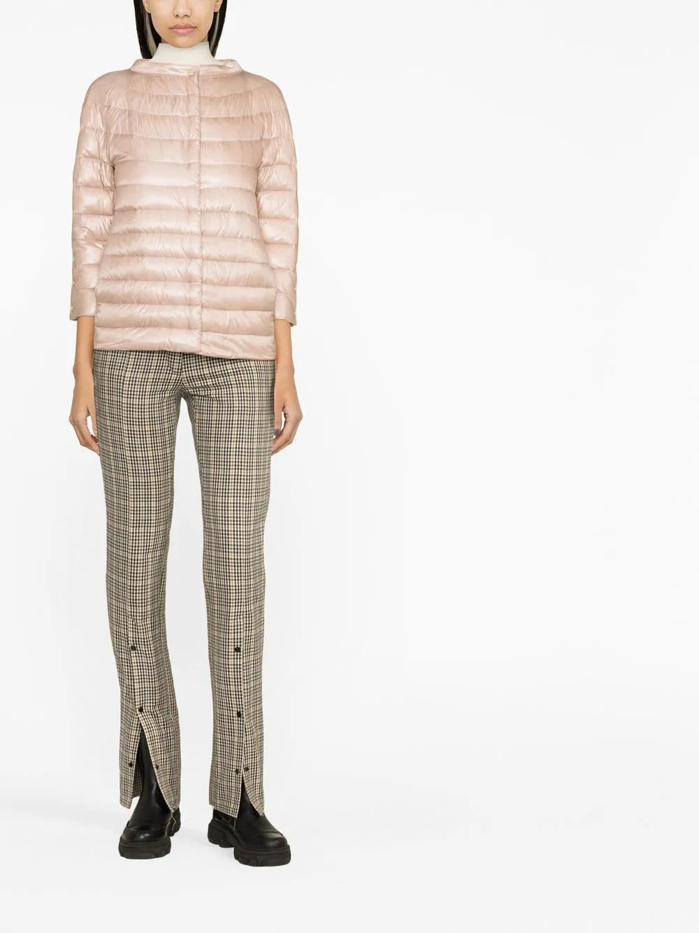 Mock-Neck Quilted Puffer Jacket