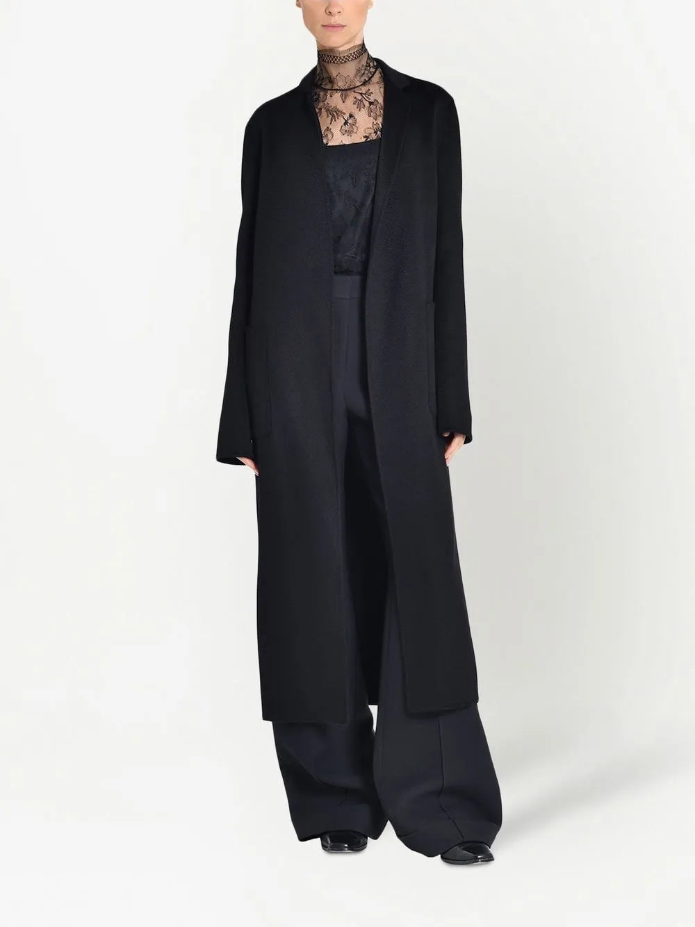 Vanessa Open-Front Cashmere Coat