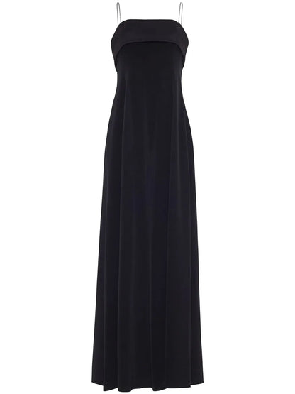Wide-Leg Silk Bandeau Jumpsuit