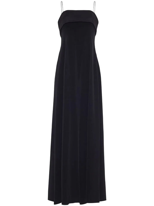 Wide-Leg Silk Bandeau Jumpsuit