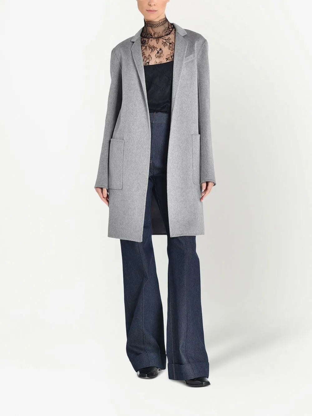 Gina Open-Front Cashmere Coat