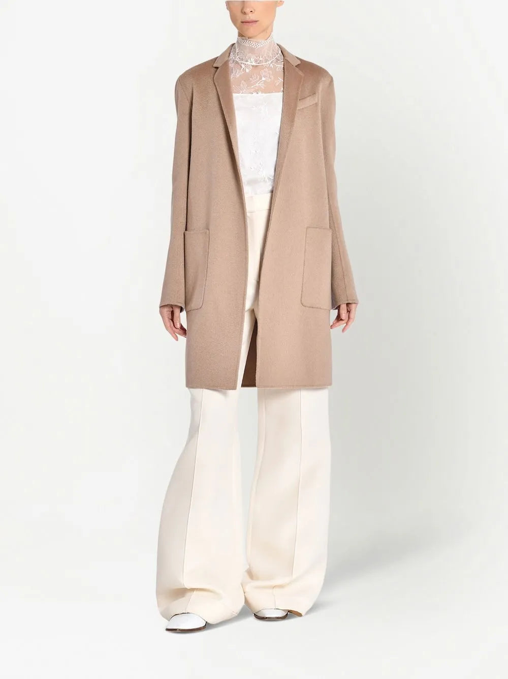 Gina Open-Front Cashmere Coat