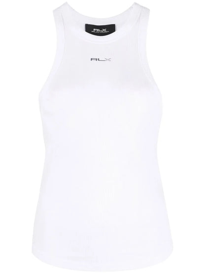 Logo-Print Racerback Tank Top