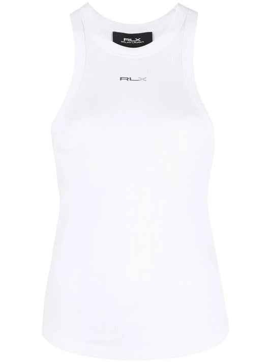 Logo-Print Racerback Tank Top