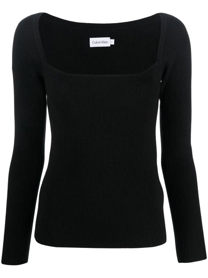 Long-Sleeved Knitted Top