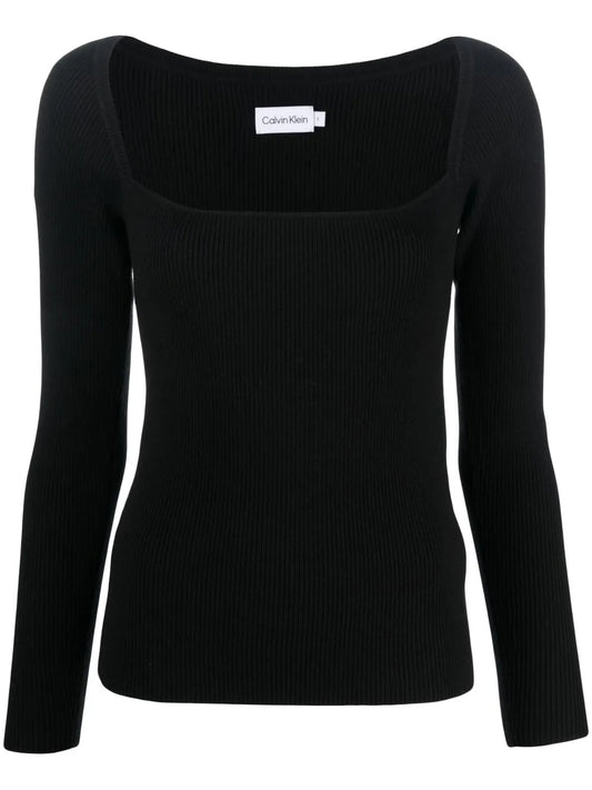 Long-Sleeved Knitted Top