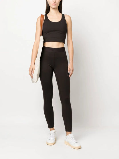 Logo-Waist Cropped Leggings