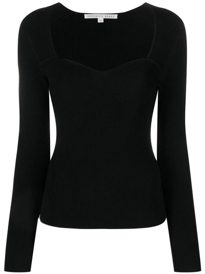 Sweetheart Ribbed Knit Top