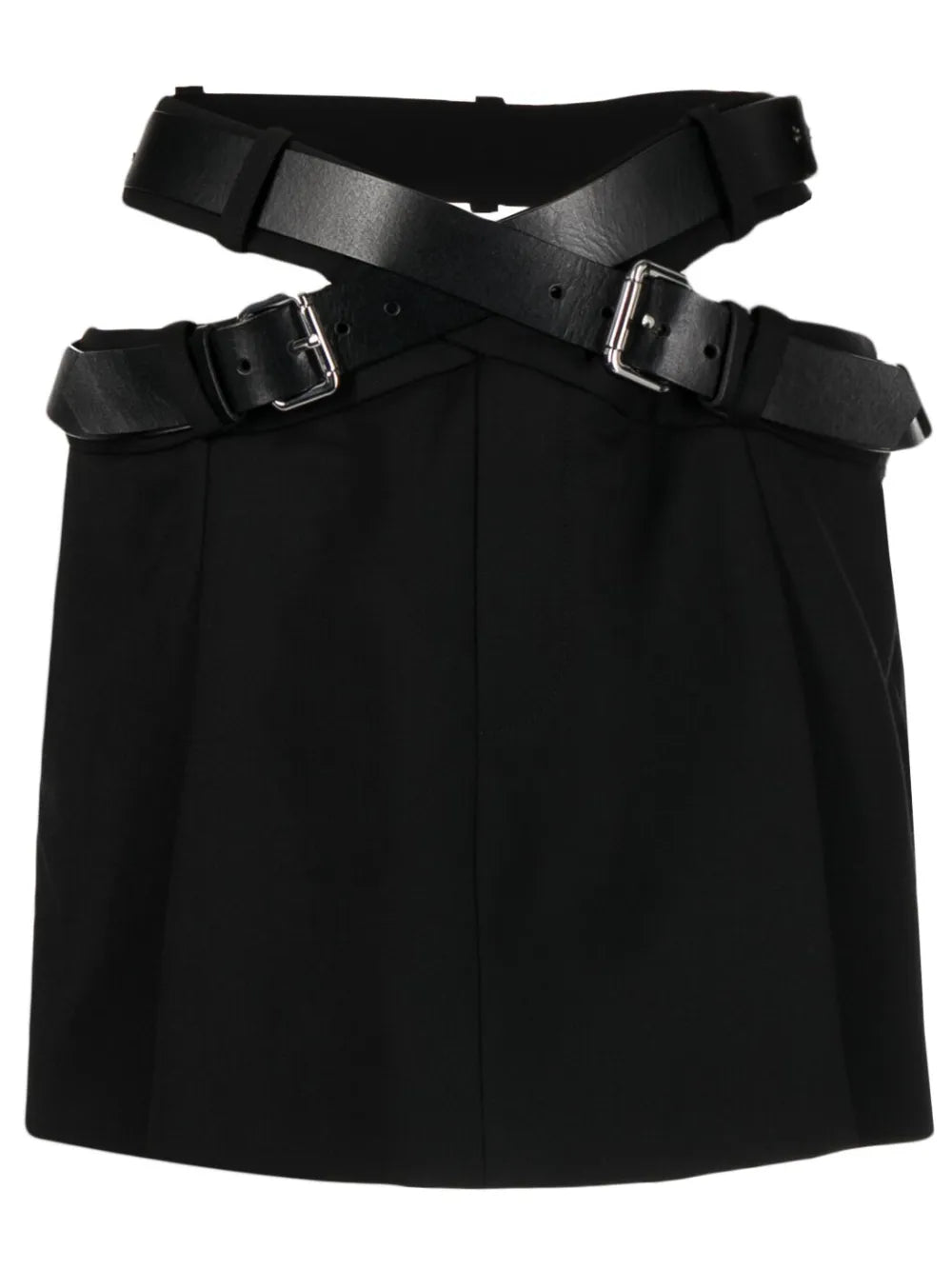 High-Waisted Belted-Waist Skirt