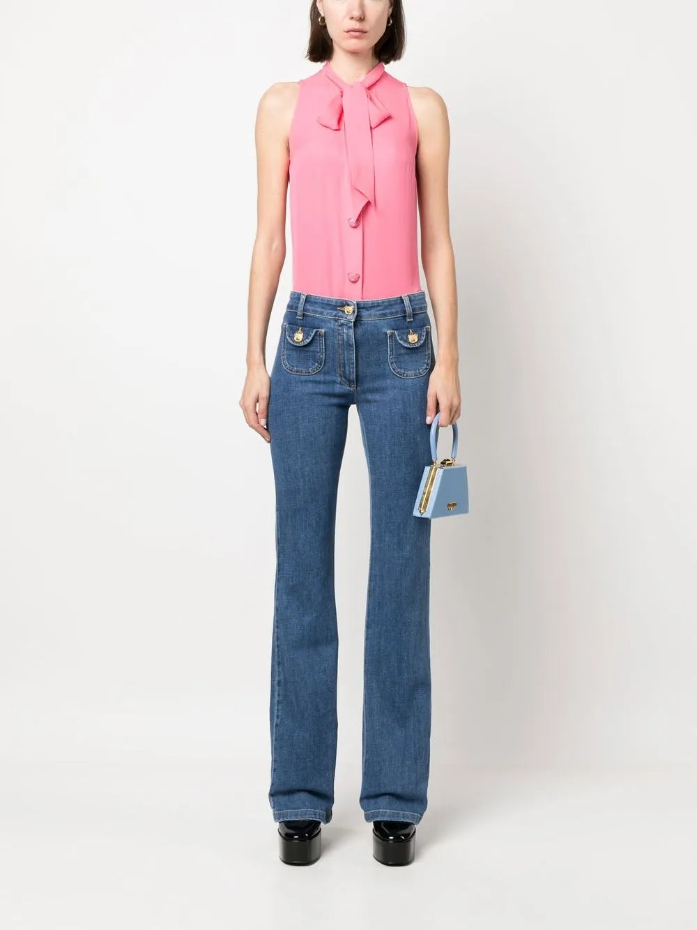 Pussy-Bow Collar Blouse