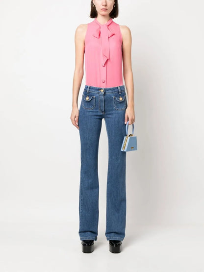 Pussy-Bow Collar Blouse