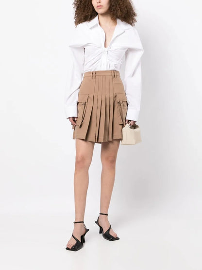 Pleated Mini Skirt