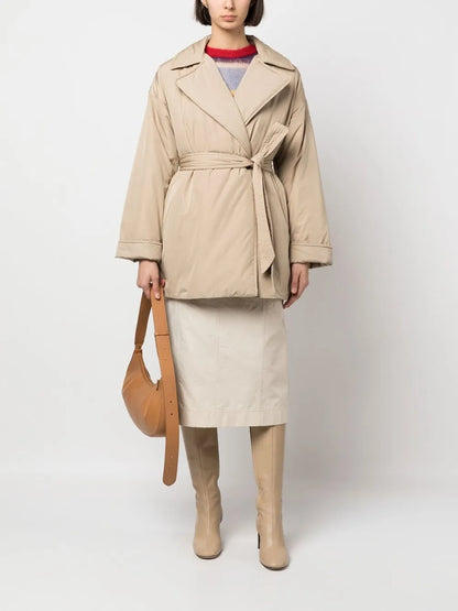 Tie-Fastening Puffer Jacket