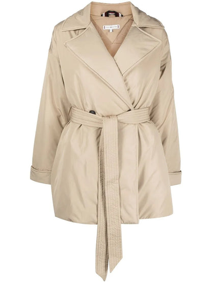 Tie-Fastening Puffer Jacket