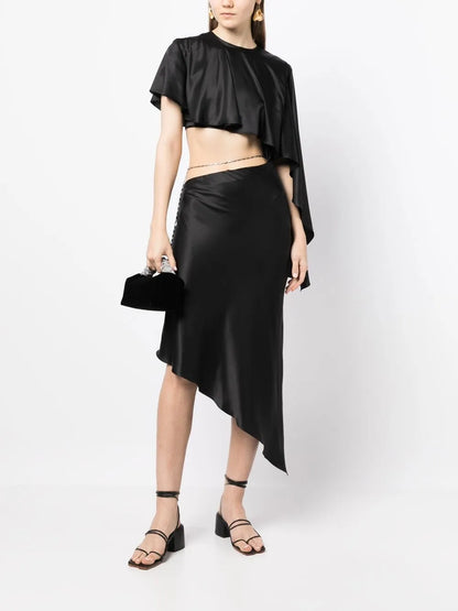 Asymmetric Silk Dress